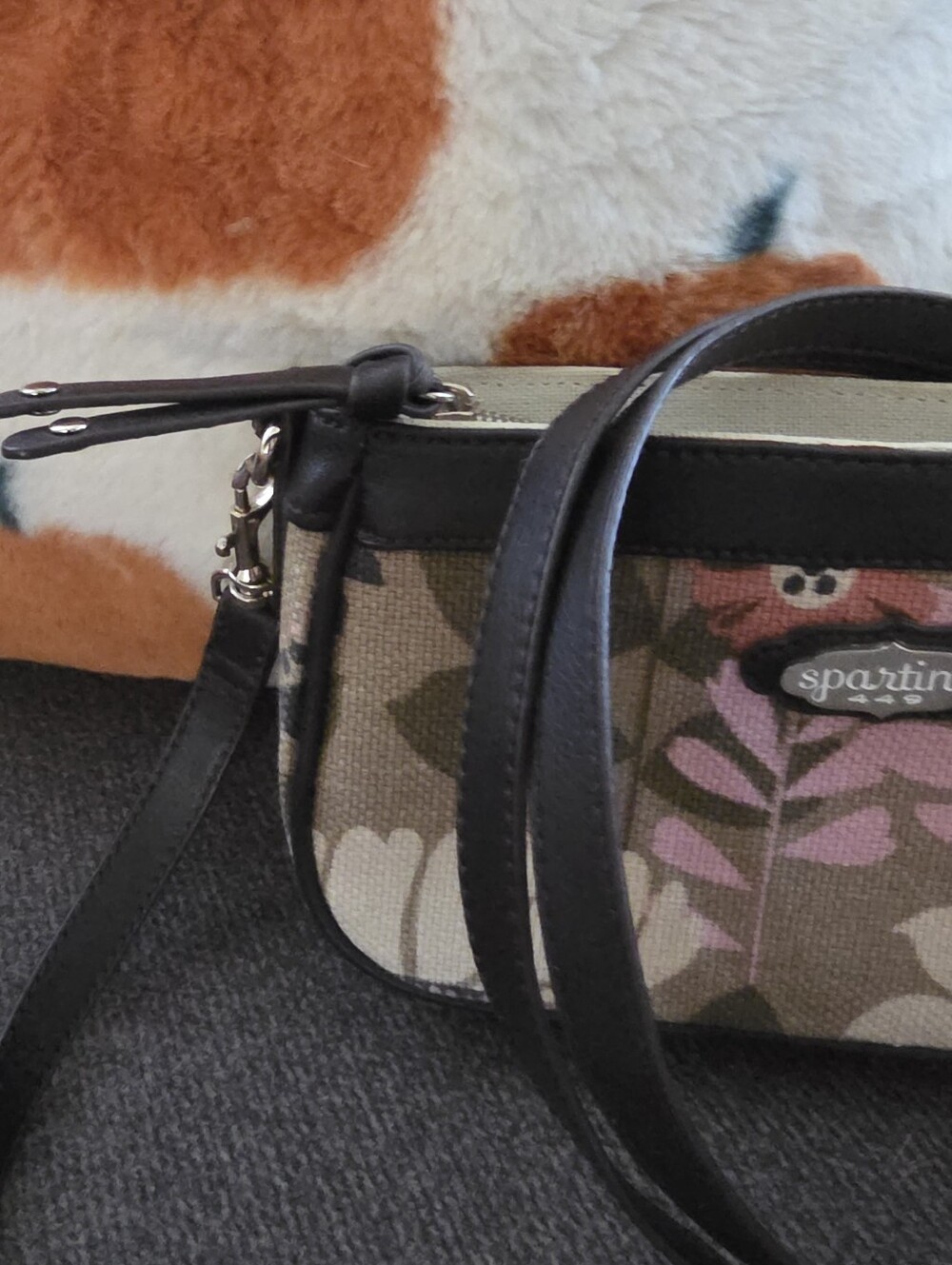 Spartina 449 Linen & Leather Crossbody Bag, Floral Print - Picture 3 of 11